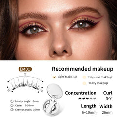 Magnetic False Eyelashes Set with Applicator