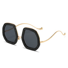 Casual Crystal Frame Broken Diamond Sunglasses