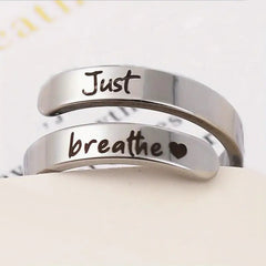 Silver Spiral Heart Ring