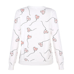 Q671 Women's Floral Print Long Sleeve T-Shirt (Summer)