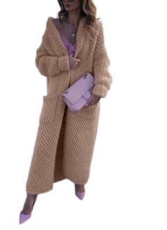 WOLFF Women's Long Cardigan Sweater (One Piece)