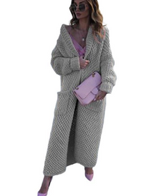 WOLFF Women's Long Cardigan Sweater (One Piece)