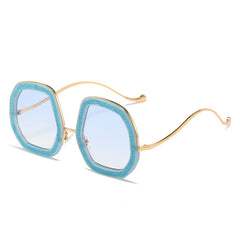 Casual Crystal Frame Broken Diamond Sunglasses